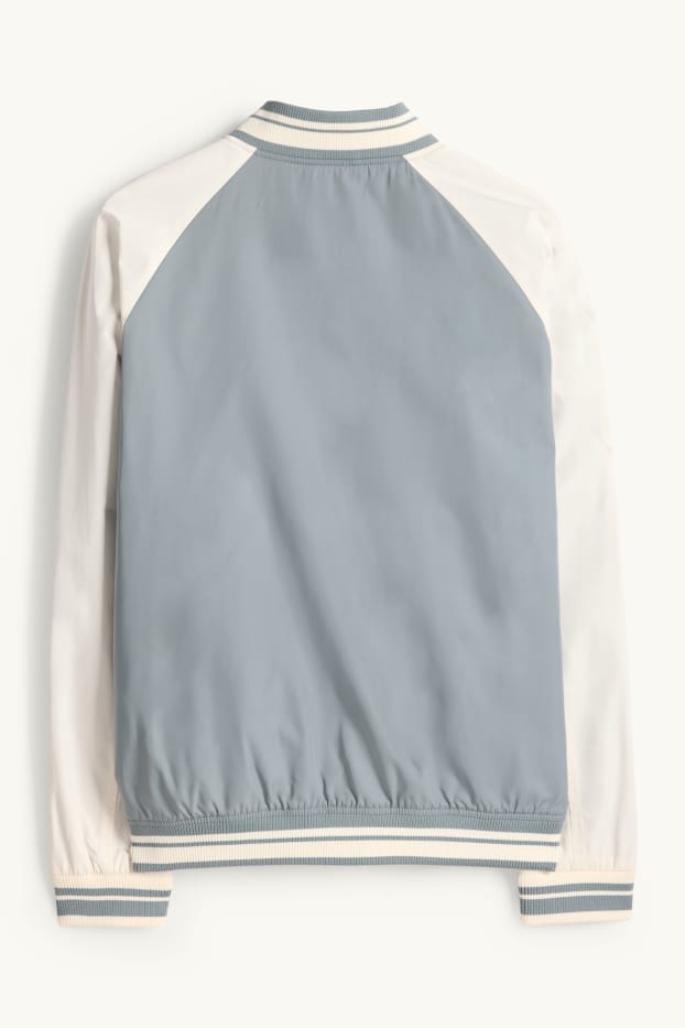 Uomo - Giacca stile college - grigio