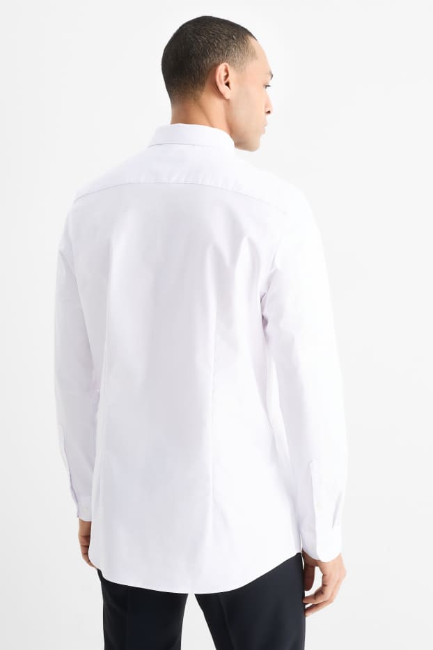 Home - Camisa formal - slim fit - Kent - elàstica - fàcil de planxar - blanc