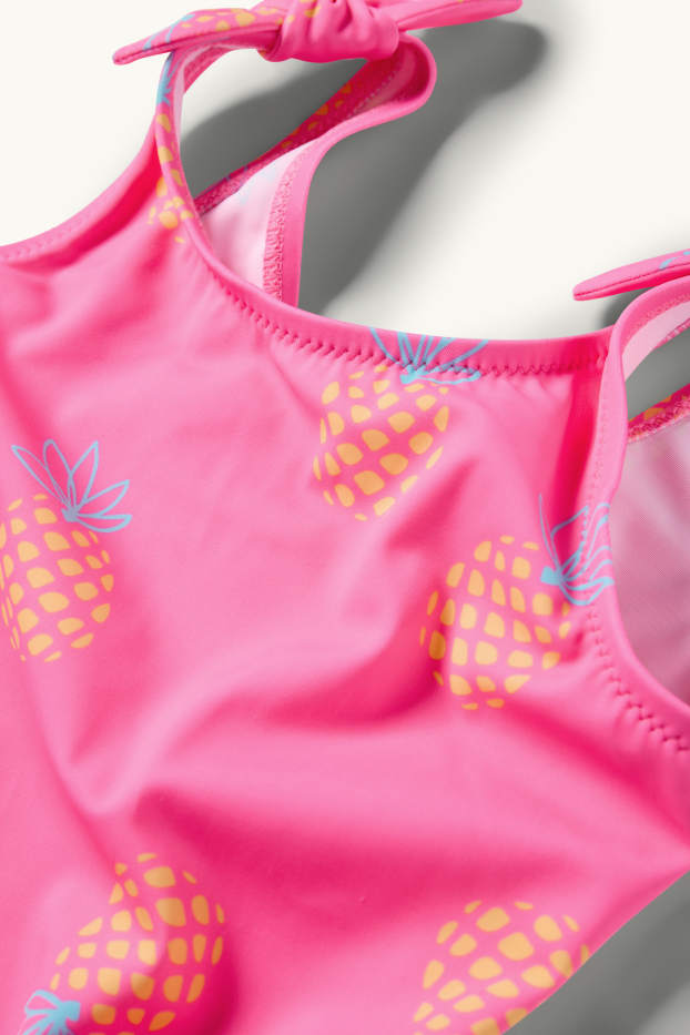 Copii - Fete - Ananas - costum de baie cu nod - LYCRA® XTRA LIFE™ - roz
