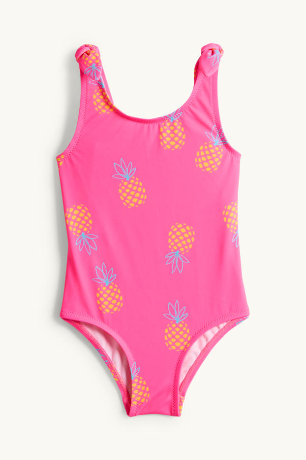 Copii - Fete - Ananas - costum de baie cu nod - LYCRA® XTRA LIFE™ - roz
