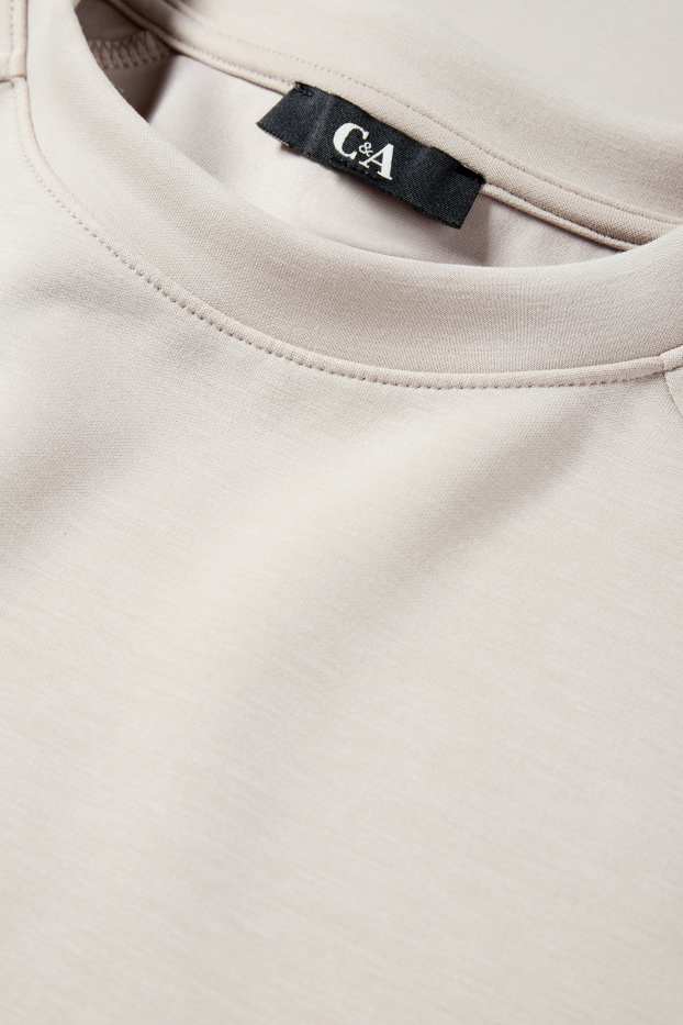 Damen - Oversized-Sweatshirt - beige