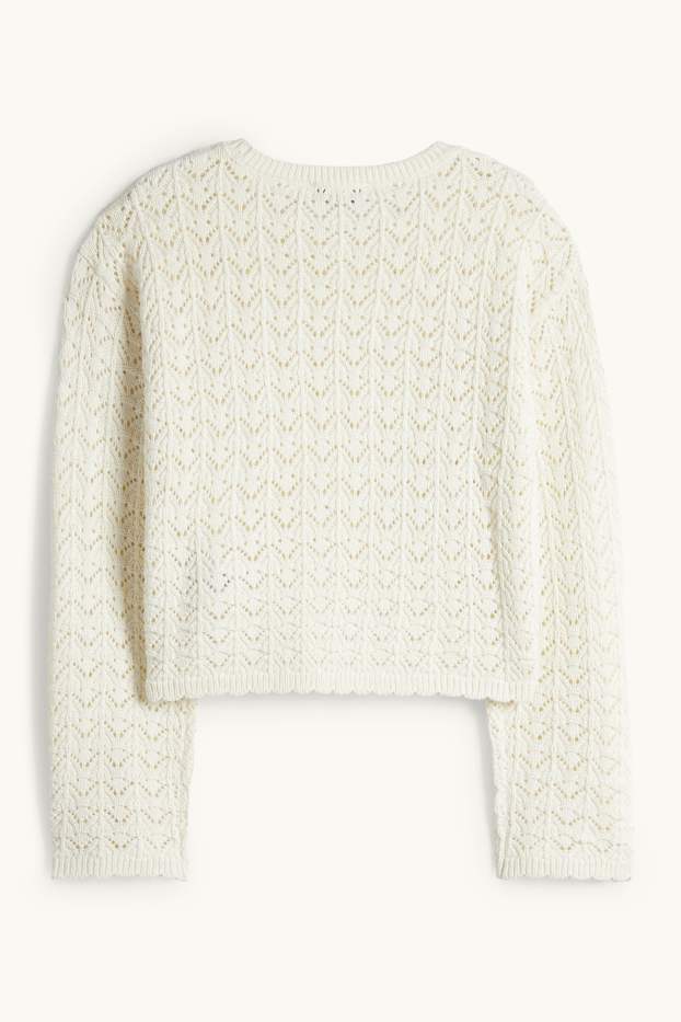 Enfants filles - Pull - blanc crème