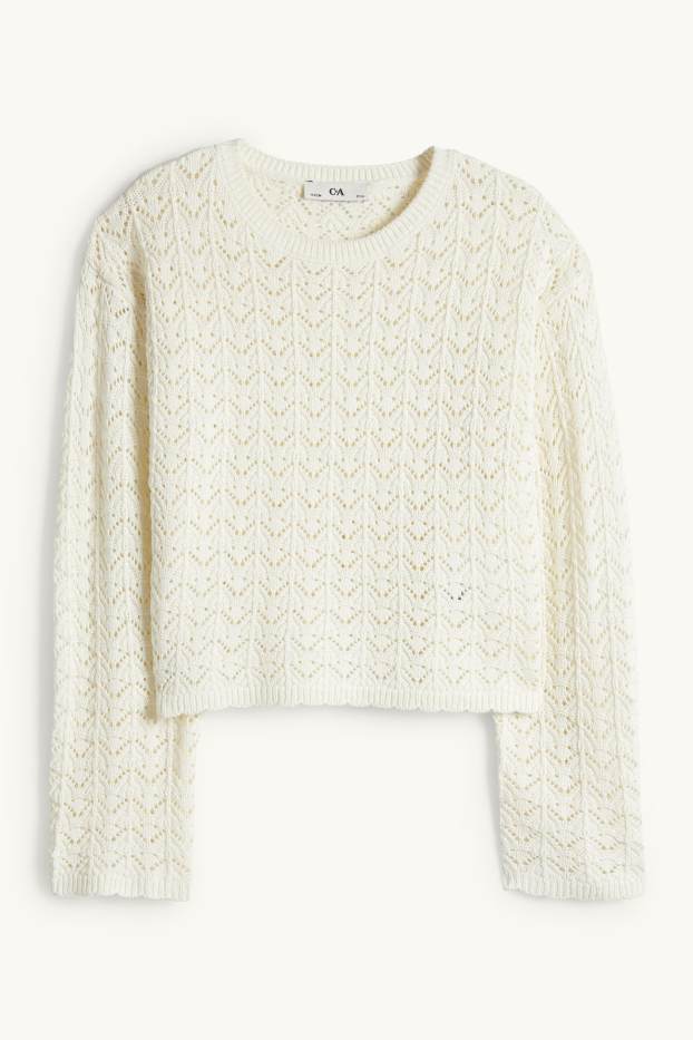 Enfants filles - Pull - blanc crème