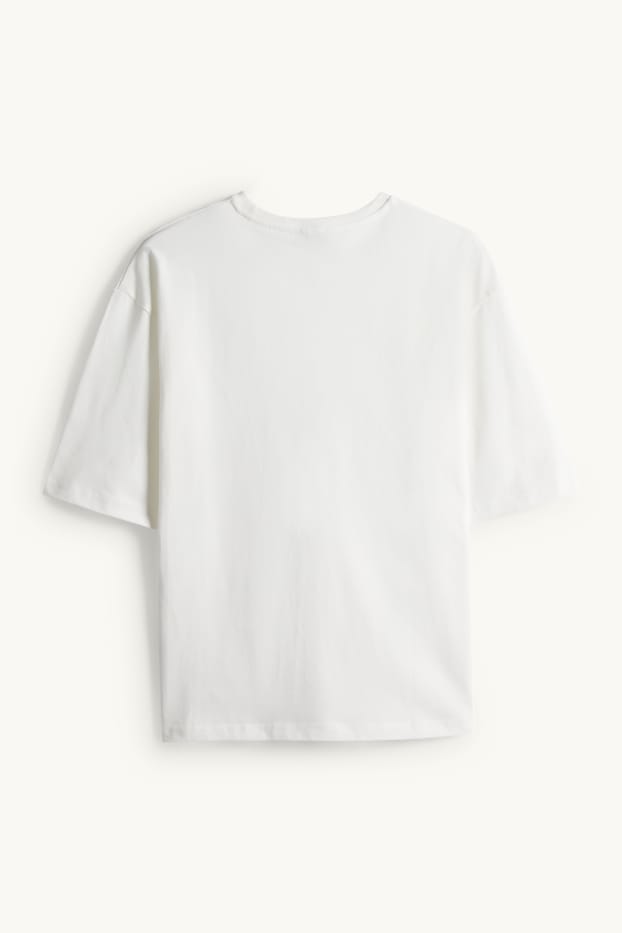 Kobiety - T-shirt - oversize - biały