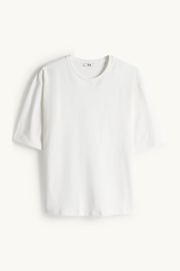 Kobiety - T-shirt - oversize - biały
