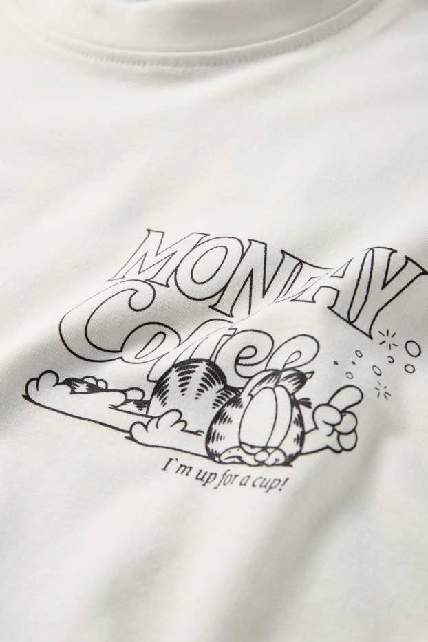 Herren - T-Shirt - Relaxed Fit - Garfield - cremeweiß