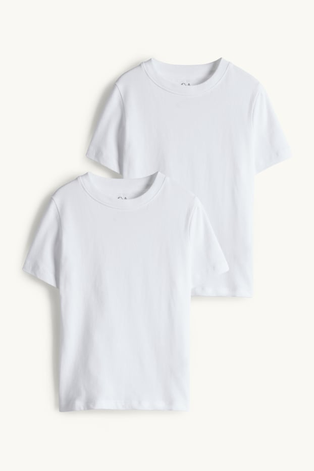 Kinder Jungen - Multipack 2er - Kurzarmshirt - weiss