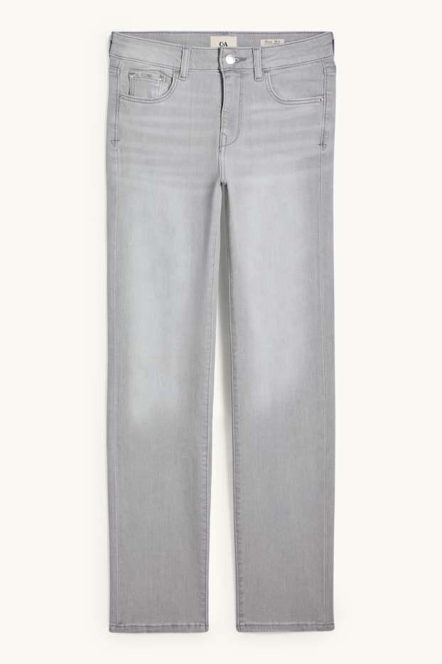 Mujer - Straight jeans - mid waist - LYCRA® - vaqueros - gris claro