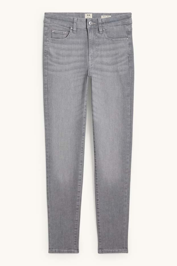 Damen - Skinny Jeans - Mid Waist - LYCRA® ADAPTIV Fiber - helljeansgrau