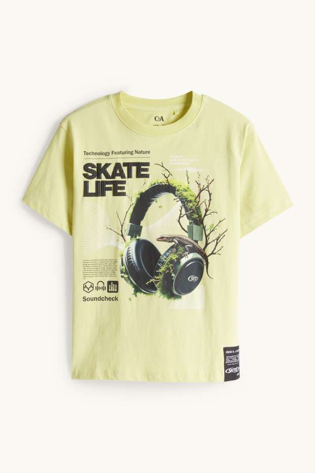 Enfants garçons - Écouteurs - T-shirt - jaune