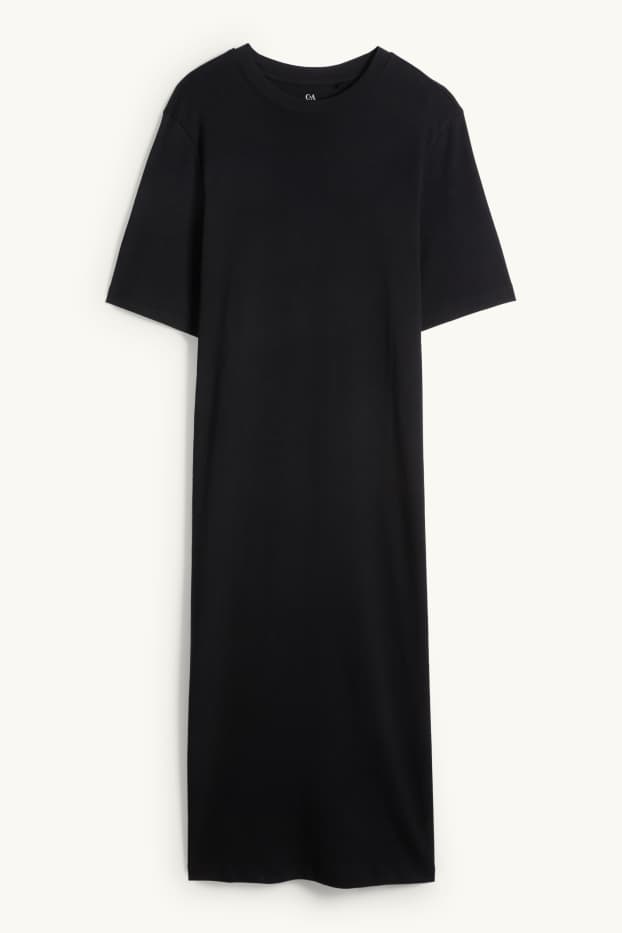 Femei - Rochie-tricou - negru