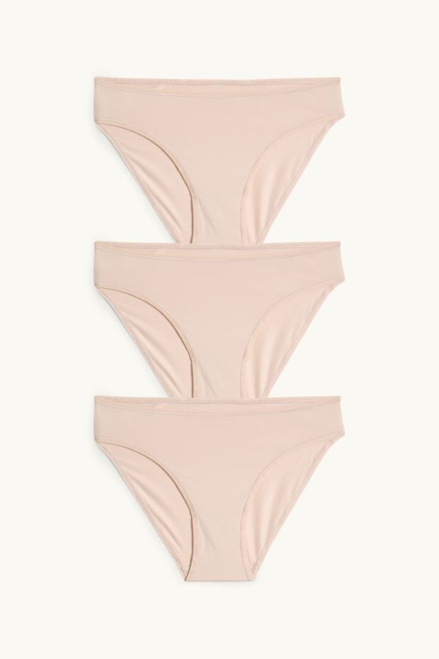 Donna - Confezione da 3 - slip - beige chiaro