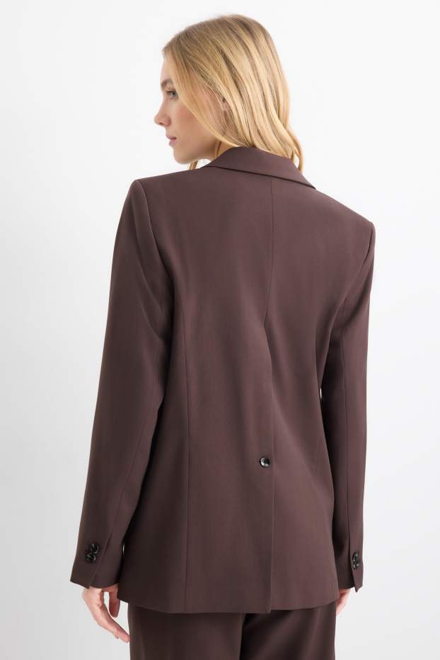 Femmes - Blazer - relaxed fit - marron foncé