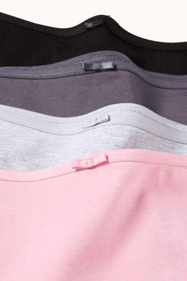 Femmes - Lot de 4 - culottes - noir / rose