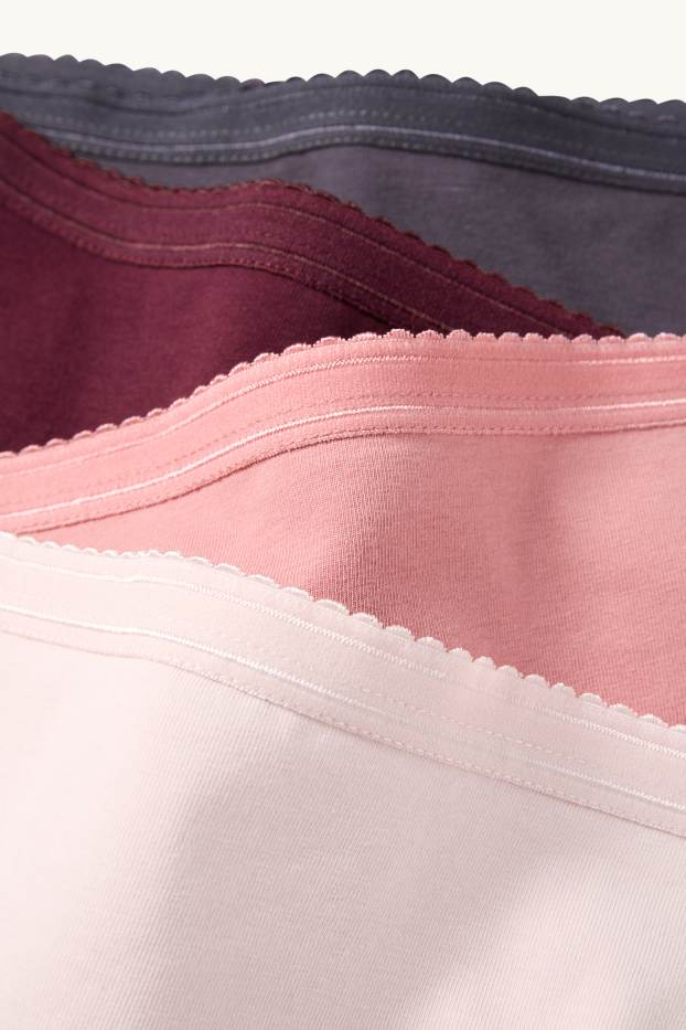 Donna - Confezione da 4 - slip - bordeaux
