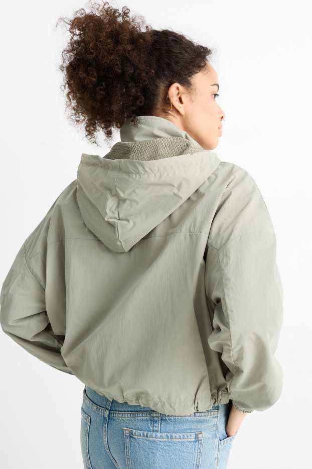 Donna - Giacca con cappuccio - idrorepellente - verde chiaro