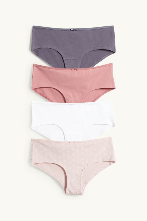 Femmes - Lot de 4 - shortys - rose