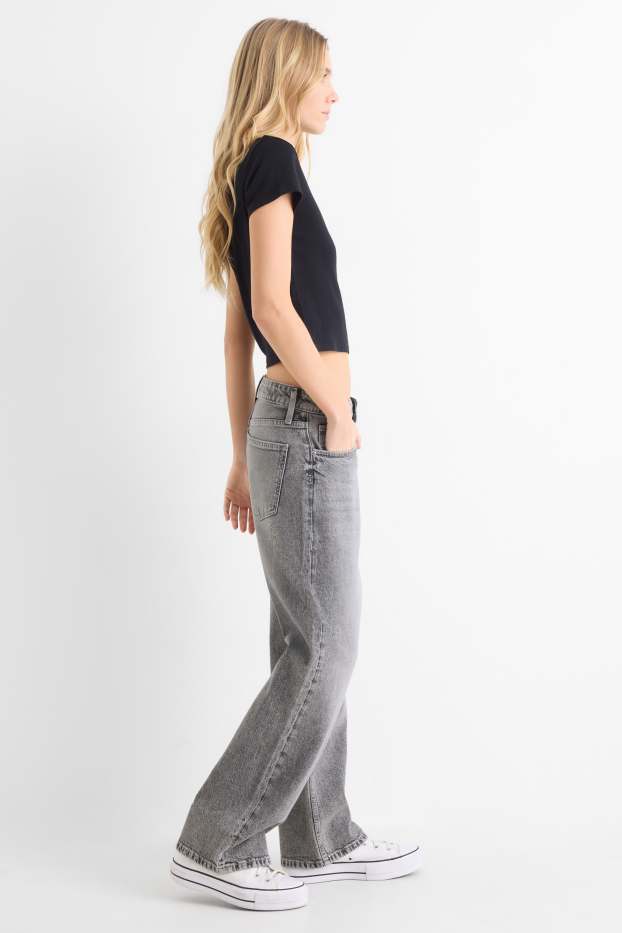 Donna - Baggy jeans - vita media - jeans grigio