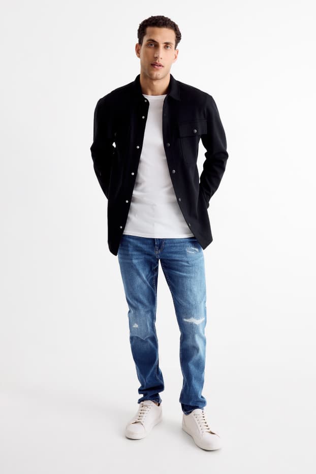 Men - Slim tapered jeans - blue denim