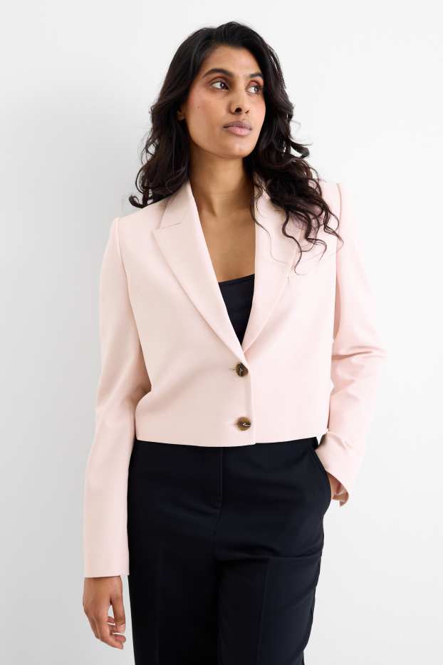 Dona - Blazer crop - entallat - rosa