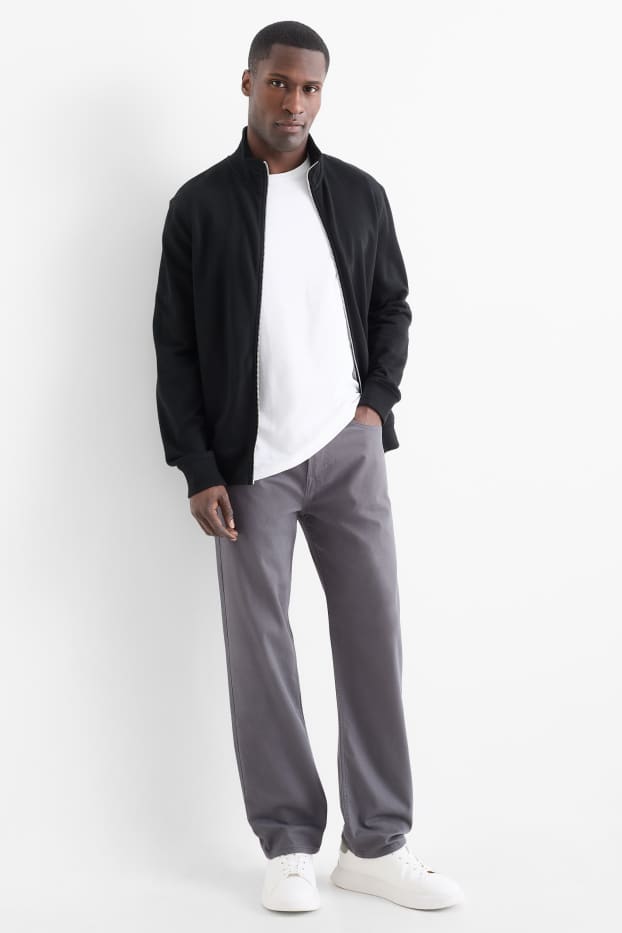 Hommes - Pantalon - regular fit - gris foncé