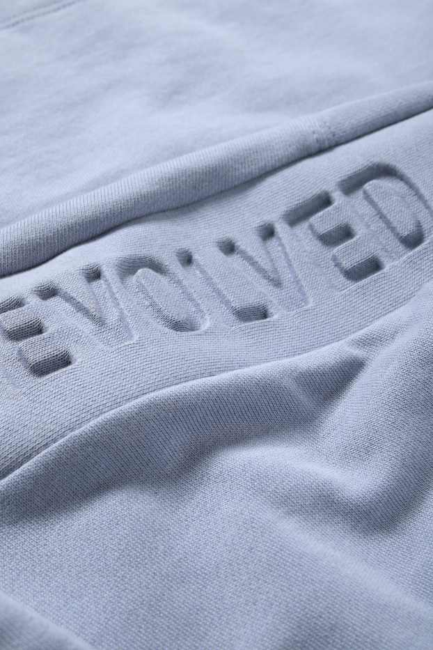 Pánské - Tričko - oversized - světle modrá