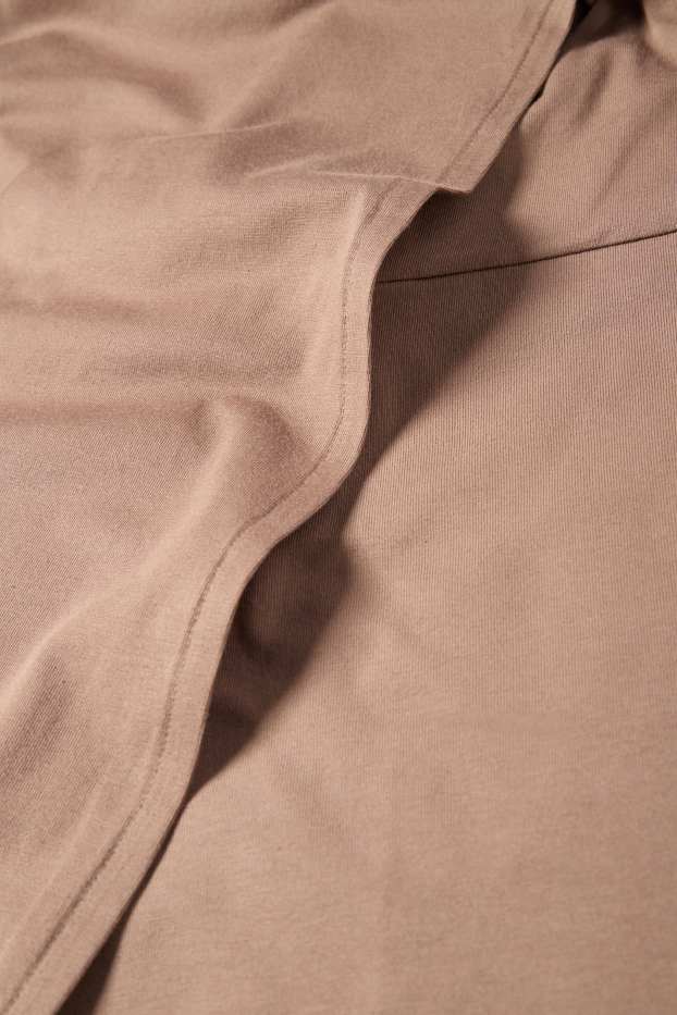 Damen - Still-T-Shirt-Kleid - hellbraun