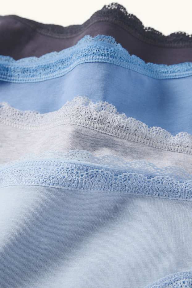 Donna - Confezione da 4 - slip - blu / grigio