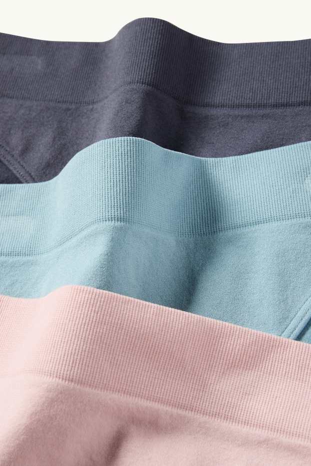 Donna - Confezione da 3 - slip - senza cuciture - rosa / blu