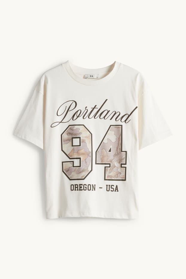 Bambine - Portland - maglia a maniche corte - crema