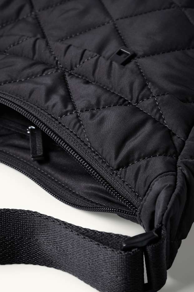 Femmes - Sac à bandoulière matelassé - noir