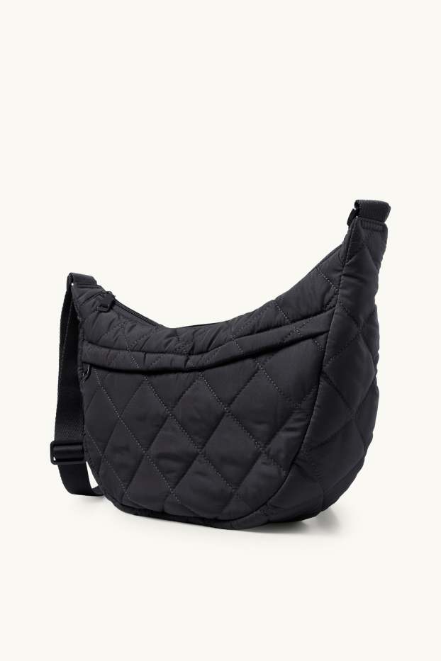 Femmes - Sac à bandoulière matelassé - noir