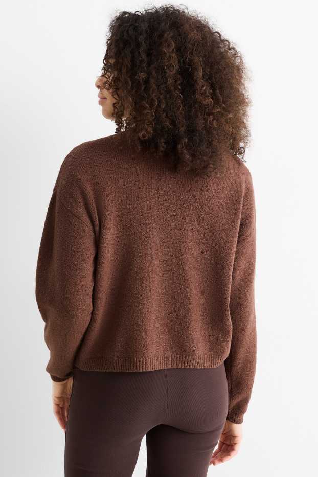 Dona - Jaqueta de punt - marró fosc