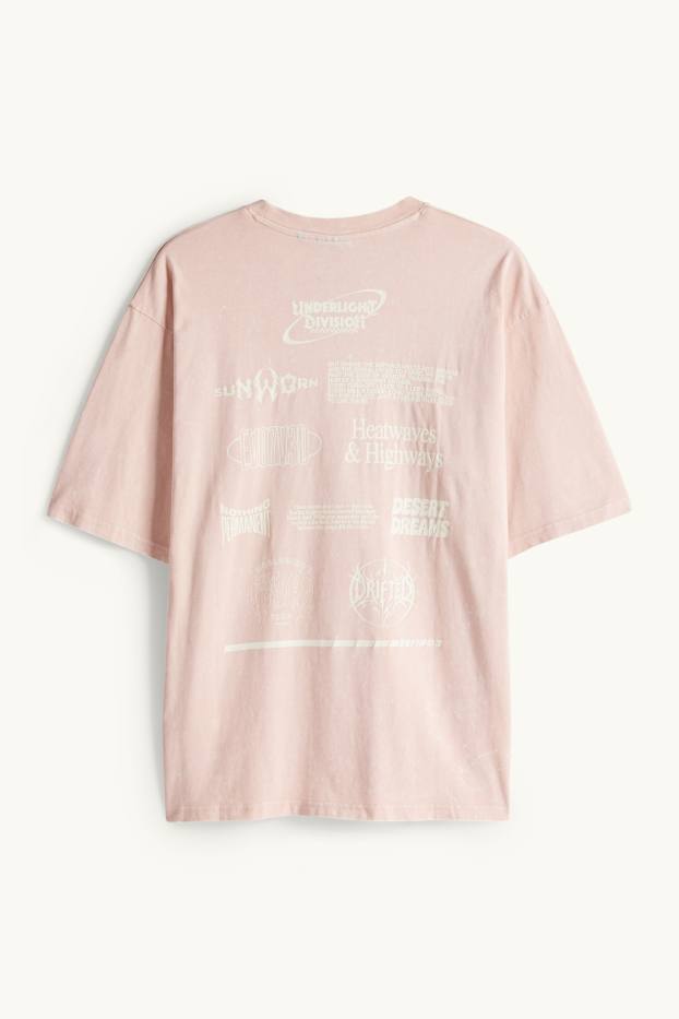 Home - Samarreta de màniga curta - oversized - rosa