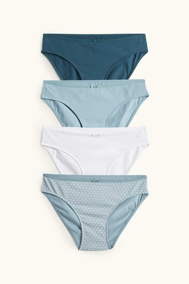 Donna - Confezione da 4 - slip - turchese