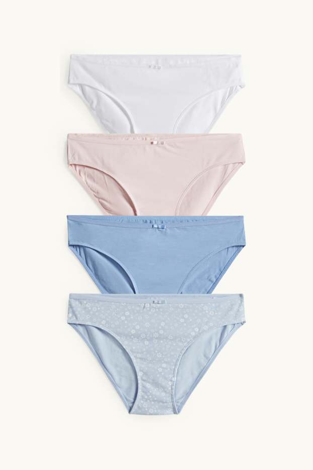 Women - Multipack of 4 - knickers - light blue