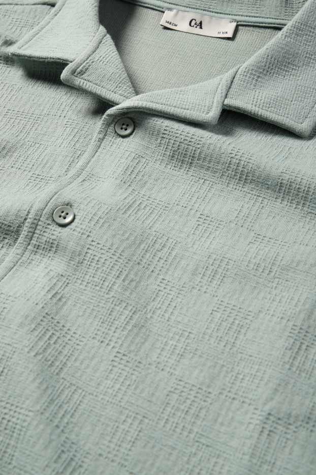 Kinder Buben - Hemd - strukturiert - hellgrün