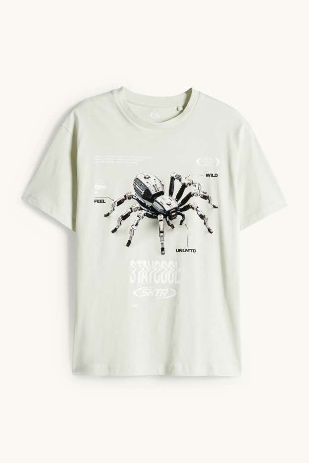 Kinderen: jongens - Spin - T-shirt - mintgroen