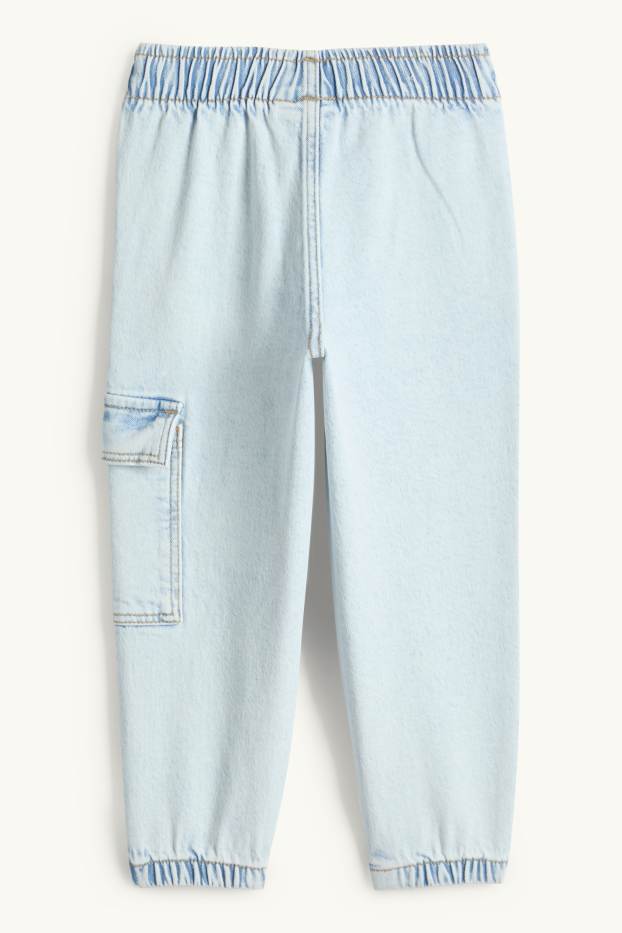 Niños - Jeans cargo - azul claro