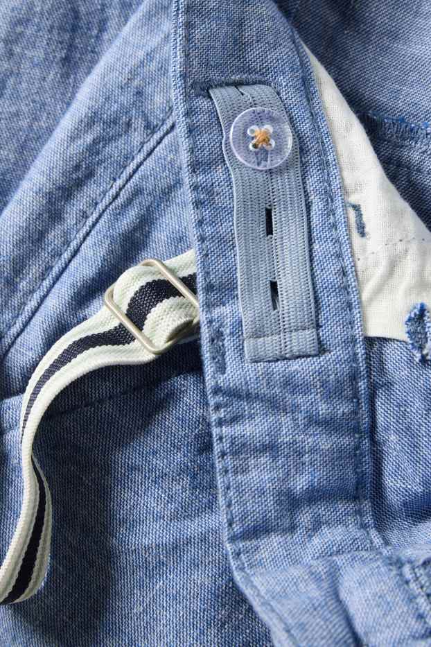 Kinder Buben - Bermudas mit Hosenträgern - blau