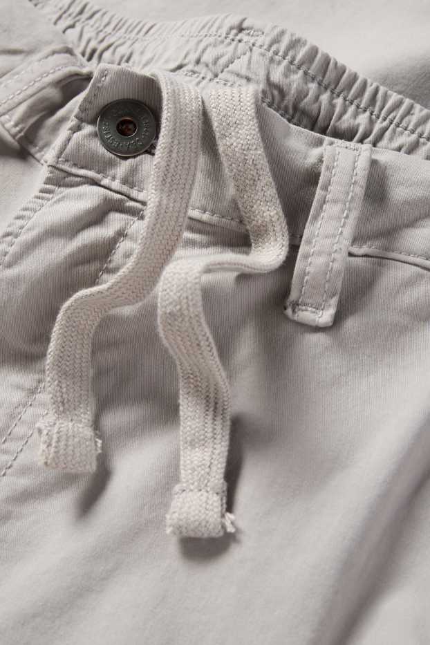 Heren - Cargobroek - relaxed fit - lichtgrijs