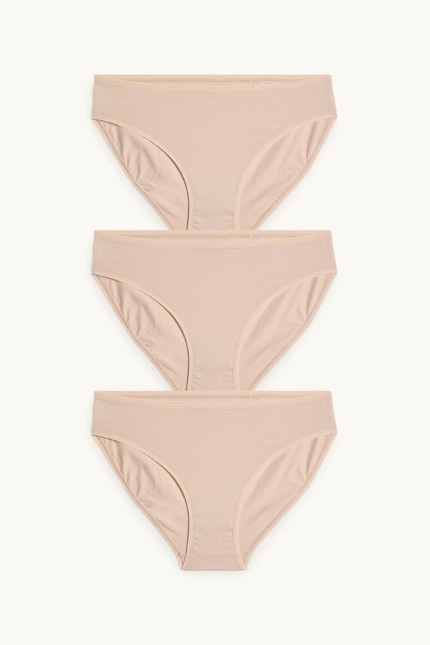 Donna - Confezione da 3 - slip - beige chiaro