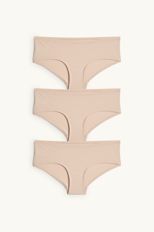 Femmes - Lot de 3 - shortys - beige clair