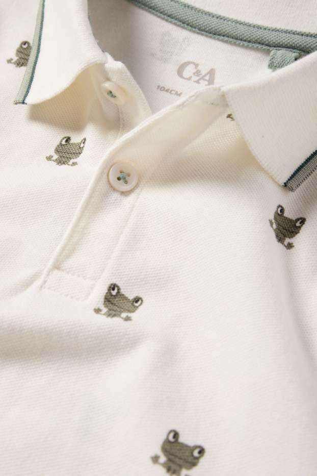 Enfants garçons - Grenouille - Polo - crème