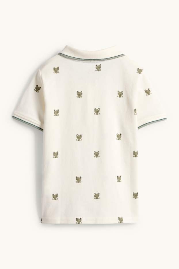 Enfants garçons - Grenouille - Polo - crème