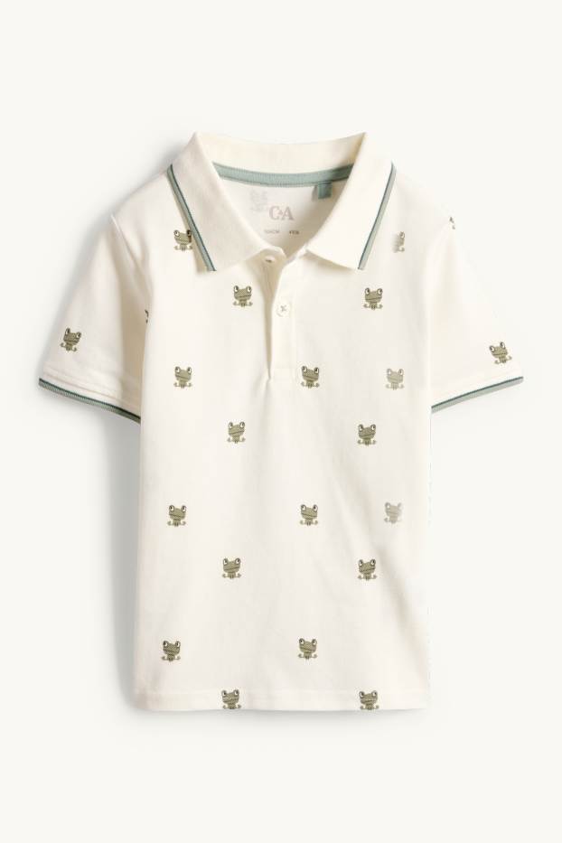 Enfants garçons - Grenouille - Polo - crème