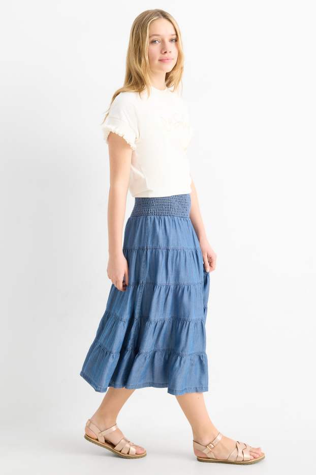 Enfants filles - Jupe en jean - bleu