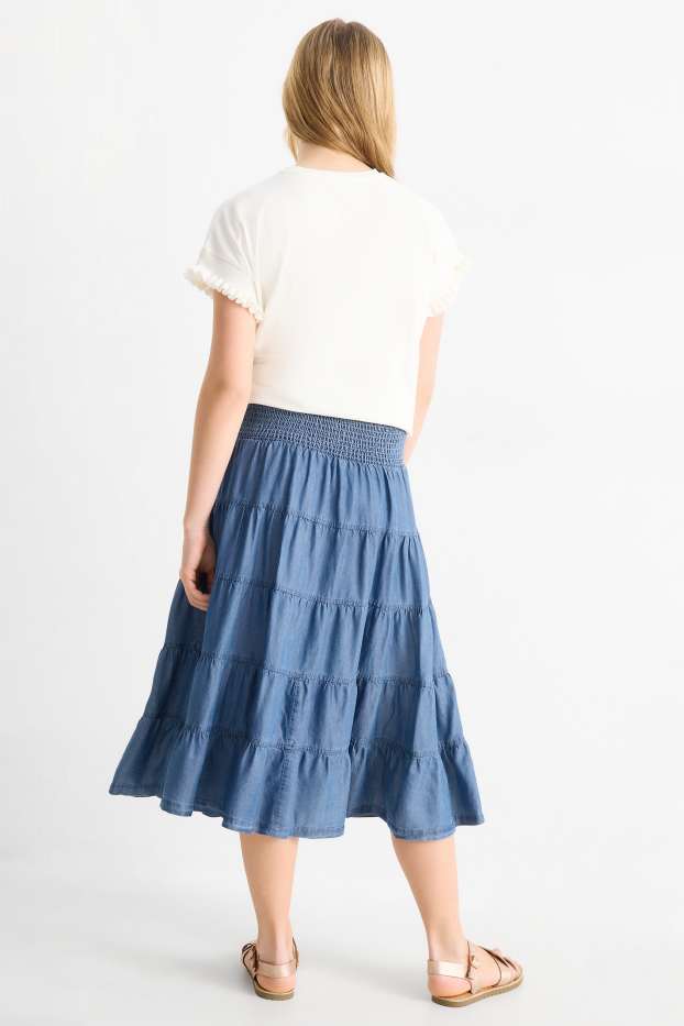 Enfants filles - Jupe en jean - bleu