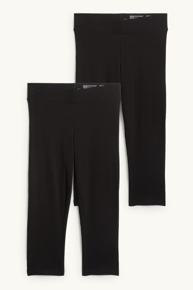 Dona - Paquet de 2 - leggings capri - negre