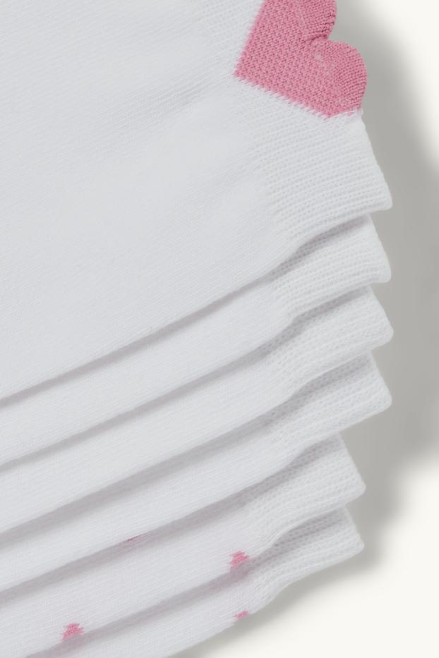 Dona - Paquet de 3 - mitjons amb dibuix - cor - blanc